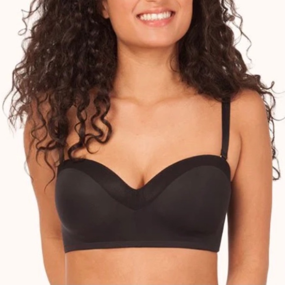 NWT Lively The No Wire Strapless Bra Jet Black - Picture 3 of 12